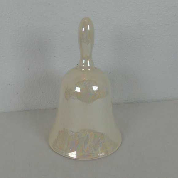 Porcelain Bell Form without Clapper Fired with Carousel Horse decoration 10 in t - Picture 4 of 11